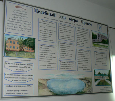 Информация по лечебным свойствам озера (из музея г.Ярового)